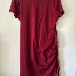 Elegant Red Ruched Women's Top